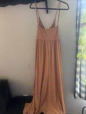 Women’s Strappy Maxi Dress in Tan
